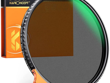 List my kit: K&F Concept 82mm 1/4 Black-Mist & Variable ND2-32 Filters