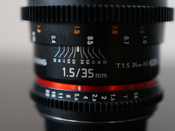 List my kit: Samyang 35mm T1.5 Cine Prime for Canon EF Full Frame/APSC