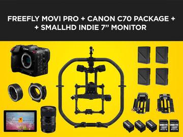 List my kit: Freefly Movi Pro Gimbal + Canon C70 + Lens + Smallhd Monitor