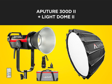List my kit: Aputure 300D Mark II LED + Light Dome II Softbox + Stand