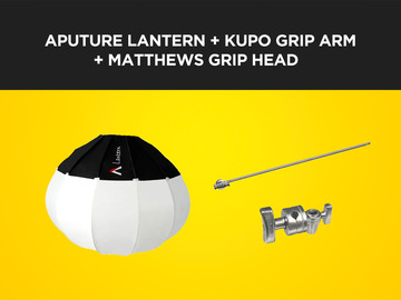 List my kit: Aputure Lantern + Kupo 40" C-Stand Arm + Matthews Grip Head