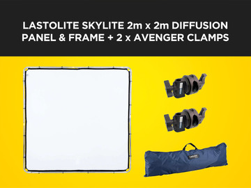 List my kit: Manfrotto/Lastolite Skylite 2x2m Diffusion Frame +Grip Heads