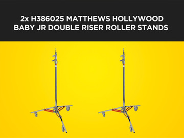 List my kit: 2 x Matthews Hollywood Baby Jr Double Riser Roller Stands