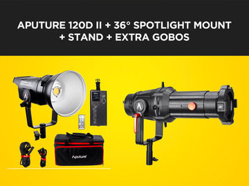 List my kit: Aputure 120D MKII + 36 Degrees Spotlight Mount + Stand