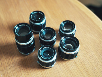List my kit: Olympus Zuiko Vintage Set of Lenses (20, 25, 38, 42, 100mm)