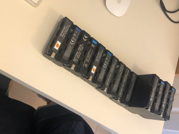 List my kit: Sony NP-F970 batteries 2 large5 small