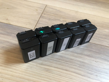 List my kit: 8 x Sony NP-FW50 Batteries - Sony A7s ii batteries