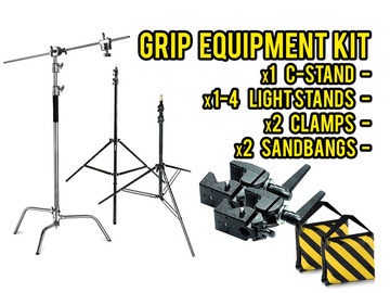 List my kit: Grip Equipment - C-Stands, Light Stands, Clamps, Bags (NW3)