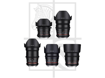 List my kit: Samyang VDSLR 18/24/35/50/85mm Cine Lens Kit