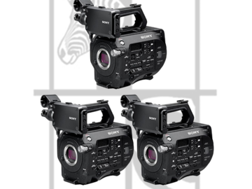 List my kit: x3 Sony FS7 Mark 1 Cameras with accessories