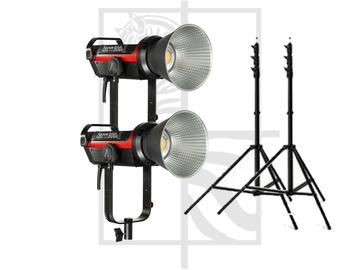 List my kit: 2x Aputure 300D ii with 3m Stands