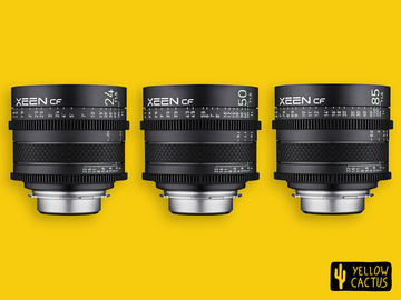 List my kit: Xeen CF Bundle 24mm, 50mm, 85mm Cine Prime EF Mount Lens