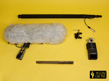 List my kit: Sennheiser MKH 416 w/Zoom H6, Boop Pole, Rode Blimp w/ Deadcat