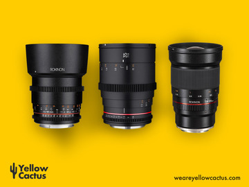 List my kit: Rokinon / Samyang 24mm, 35mm 85mm T1.5 Cine (Includes MFT Speedbooster!)