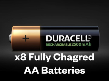 List my kit: 8 Fully Charged AA Batteries