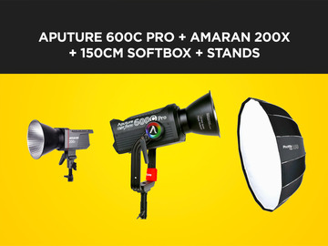 List my kit: Aputure 600c Pro RGBWW LED +Amaran 200x +150cm softbox