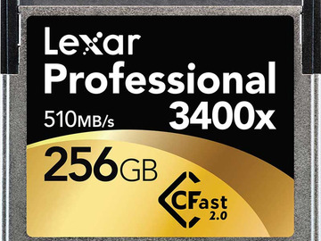 List my kit: Lexar Professional CFast 2.0 Card 256 GB 510 MB/s