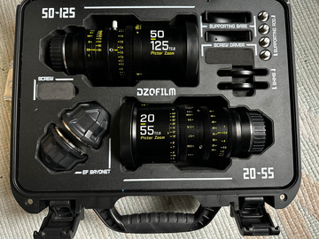 List my kit: DZO Pictor Cine Zooms 20-55mm & 50-125mm (PL and EF mount)
