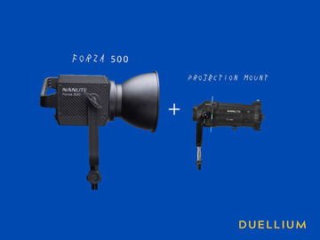 List my kit: Nanlite forza 500 + Nanlite Projection Mount with 36 Degree lens