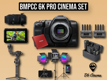 List my kit: Cinema BMPCC6k pro + LED RGB Lights + Monitor + Gimbal + Mics