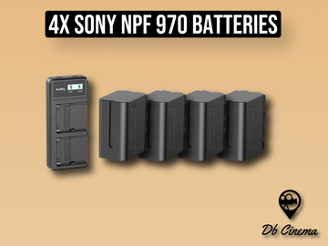 List my kit: 4X Sony np970 batteries 